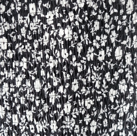 Derek Heart XL Empire‎ Waist Black White Floral Crochet Handkerchief Midi Dress - Picture 9 of 13